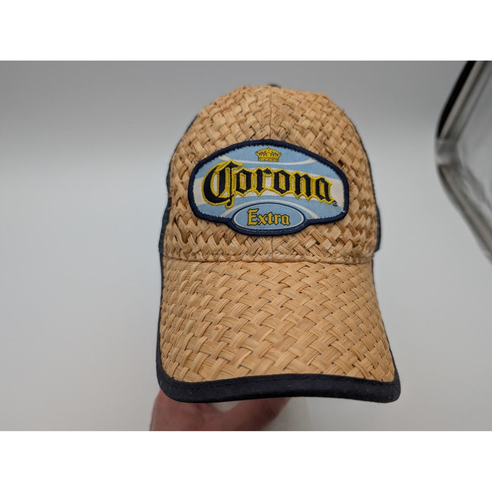 Corona Extra Straw Trucker Hat Navy Blue Mesh Snapback Brax Ltd Beer Promo Cap